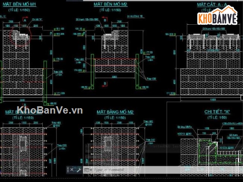 bản vẽ cầu tạm,cầu dầm,bản vẽ cầu dầm