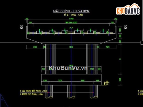 trụ thân cột,bản vẽ trụ cột,file cad trụ cột