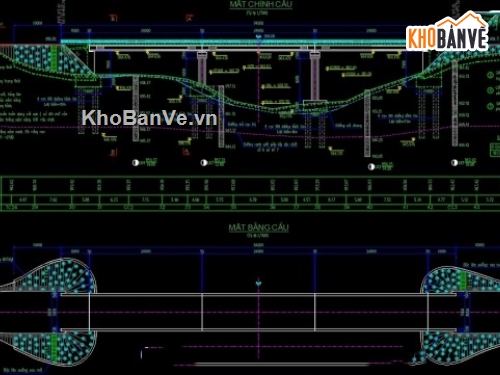 Bản vẽ dầm I,cầu dầm I,cầu dầm t 3 nhịp 24m,bản vẽ cầu dầm i nhịp 24m