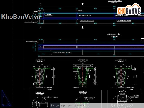 cầu dầm,Bản vẽ dầm,Bản vẽ cầu dầm