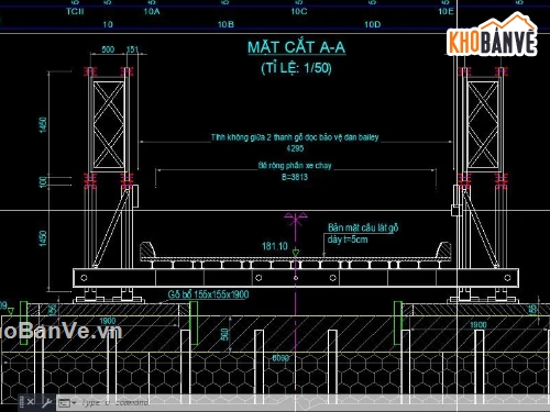 cầu tạm Bailey,bản vẽ cầu tạm,cầu tạm