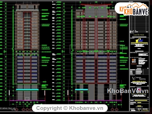 bản vẽ thiết kế cao ốc,thiết kế cao ốc,thiết kế khách sạn,bản vẽ khách sạn trần Hưng Đạo