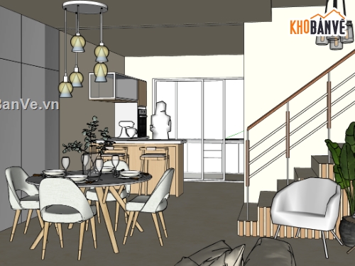 bếp,sketchup bếp,bếp sketchup