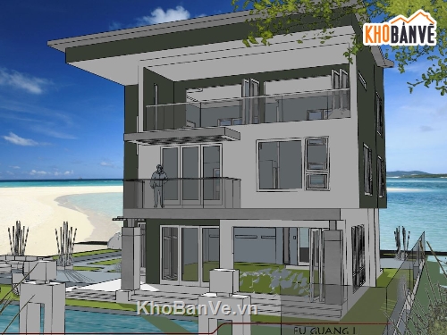 biệt thự 3 tầng,biệt thự sketchup,sketchup biệt thự,sketchup biệt thự 3 tầng,biệt thự 3 tầng sketchup