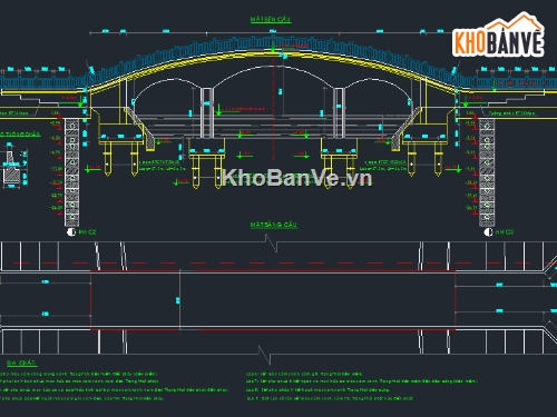 cầu vòm,cầu người đi bộ,cầu vòm bê tông cốt thép,bản vẽ cầu vòm đi bộ