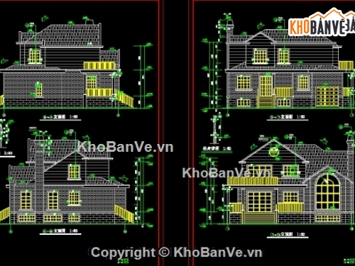 Biệt thự 15.3 x 14.3m,biệt thự 2 tầng,kiến trúc biệt thự,mặt bằng biệt thự,mẫu biệt thự 2 tầng