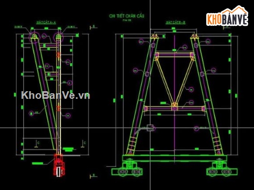bản vẽ dầm bản,cầu long môn,file cầu dầm