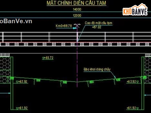 L=12m,cầu 1 nhịp,cầu tạm L=12m