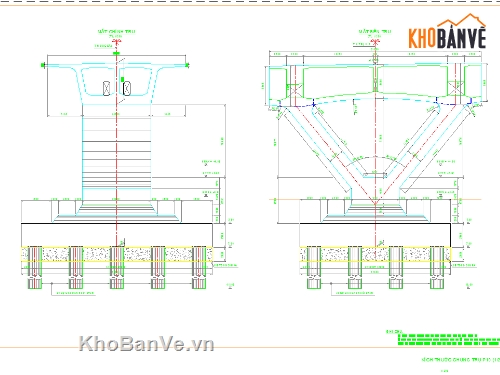 trụ khung V,chữ V,dầm hộp,bê tông dự ứng lực,cấu tạo nhịp dầm hộp