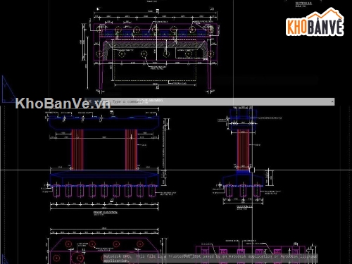 cầu liền khối,cầu 2 nhịp,bản vẽ cầu đường