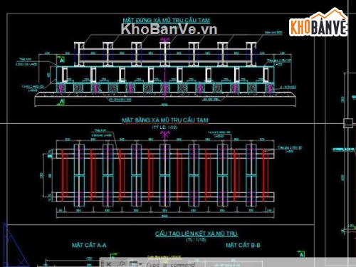 bản vẽ cầu,file bản vẽ cầu dầm,cầu dầm chi tiết