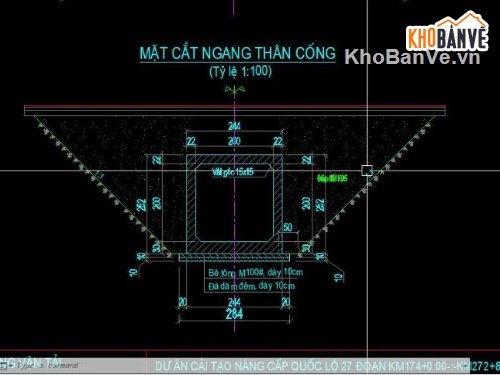 bản vẽ cống bản,bản vẽ cống,file cad cống hộp