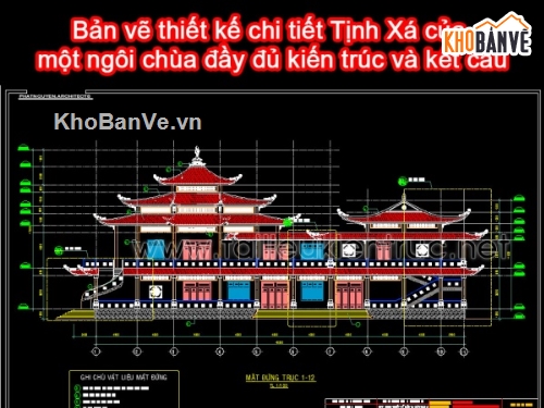 thiết kế chùa,chùa,bản vẽ chùa