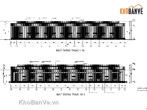 xưởng sản xuất,bản vẽ nhà xưởng,bản vẽ  cad nhà xưởng 90x30m,thiết kế nhà xưởng