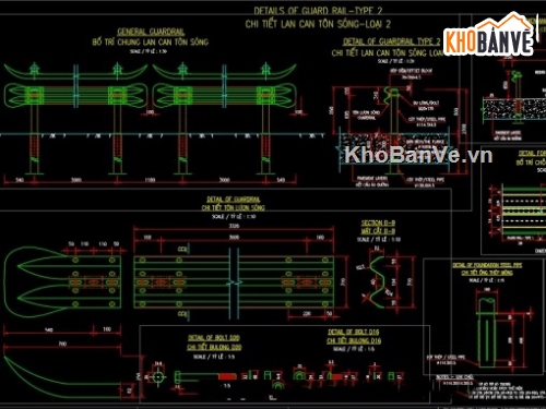 Hộ lan tôn sóng,an toàn giao thông,bản vẽ hộ lan giao thông,cad hộ lan