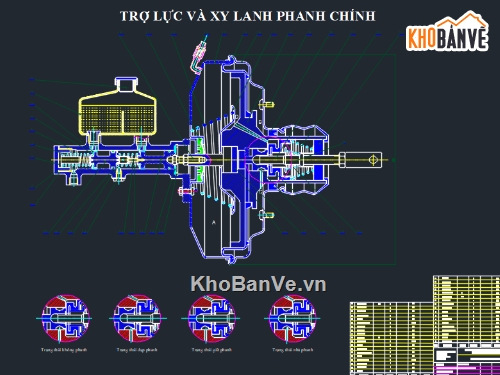 đồ án ô tô,đồ án hệ thống phanh,bản vẽ đồ án ô tô