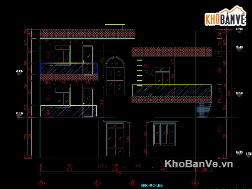 Bản vẽ nhà phố,kết cấu nhà phố,nhà phố lệch tầng,bản vẽ kiến trúc nhà phố