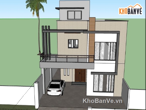 Nhà phố 2 tầng,model su nhà phố 2 tầng,sketchup nhà phố 2 tầng,nhà phố 2 tầng file su,nhà phố 2 tầng sketchup