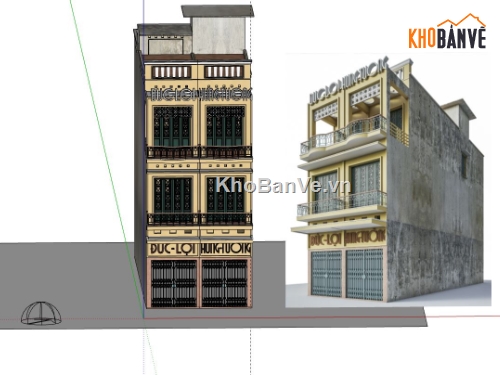 nhà phố 3 tầng,model su nhà phố 3 tầng,thiết kế nhà phố 3 tầng