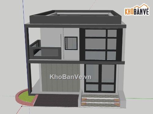 Nhà phố 2 tầng,model su nhà phố 2 tầng,file su nhà phố 2 tầng,file sketchup nhà phố 2 tầng,sketchup nhà phố 2 tầng