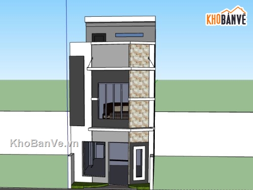 Nhà phố 2 tầng,model nhà phố 2 tầng,nhà phố 2 tầng file su,sketchup nhà phố 2 tầng,nhà phố 2 tầng sketchup