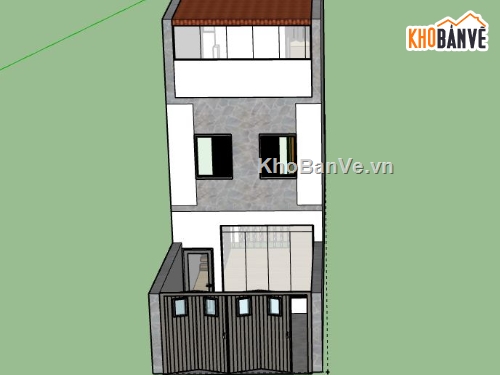Nhà phố 3 tầng,model su nhà phố 3 tầng,nhà phố 3 tầng sketchup,sketchup nhà phố 3 tầng,nhà phố 3 tầng file su