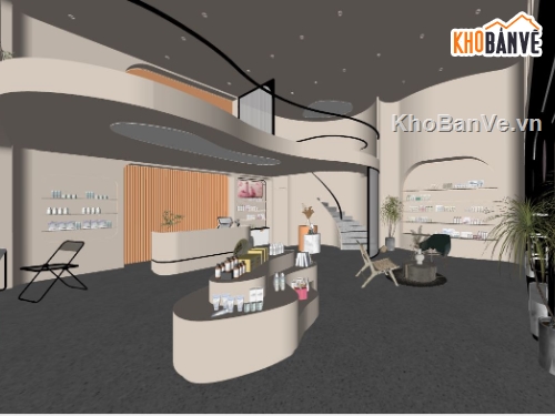 sketchup shop mỹ phẩm,su shop mỹ phẩm,sketchup mỹ phẩm