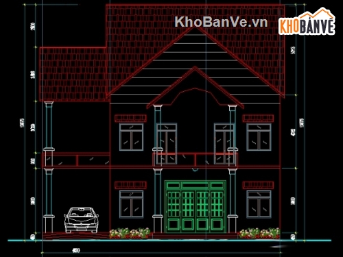 biệt thự 2 tầng,mẫu nhà biệt thự 2 tầng,bản vẽ biệt thự 2 tầng,thiết kế biệt thự 2 tầng