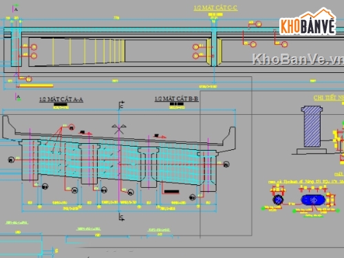 Bản vẽ cầu nhịp l33m,mẫu cầu nhịp I33m,9 nhịp I33m,Bản vẽ dầm T