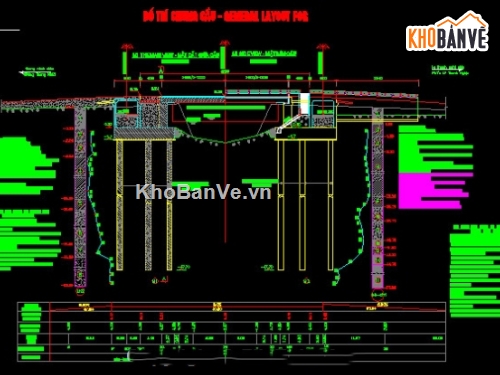 Bản vẽ thế kế cầu dầm,Bản vẽ cầu dầm,bản vẽ dầm bản 1 nhịp,cầu dầm bản 1 nhịp 24m