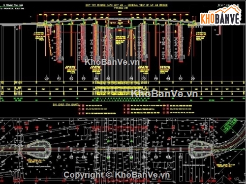 Bản vẽ cầu dầm,cầu Mỹ An,Huyện Tháp Mười,Tỉnh Đồng Tháp,File cad thiết kế cầu