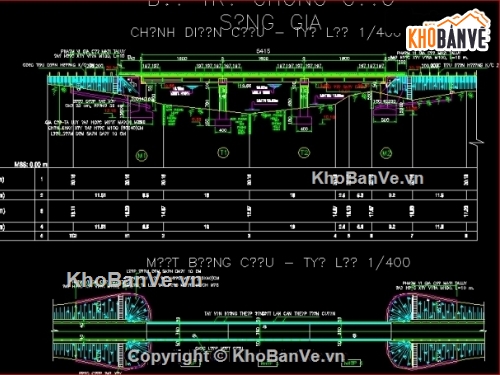 Bản vẽ cầu Sông Gia,thiết kế cầu Gia,file cad thiết kế cầu,thiết kế cầu sông gia