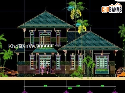 Thiết kế biệt thự,biệt thự 2 tầng,kiến trúc biệt thự đẹp,biệt thự 2 tầng 12x13m