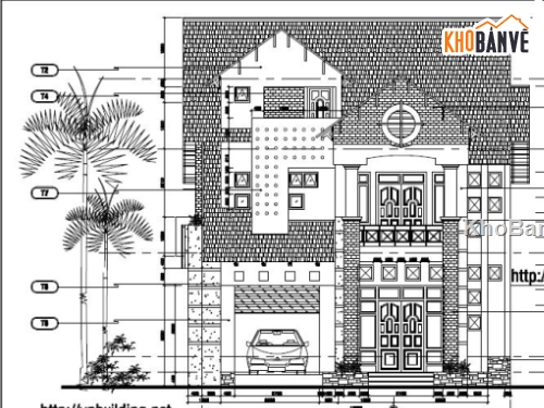 Bản vẽ,Bản vẽ autocad,Bản vẽ full,bản vẽ biệt thự,biệt thự 10x13m