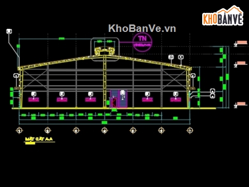 THIÊT KẾ NHÀ XƯỞNG NHỊP 42M,NHÀ XƯỞNG ZAMIL,THIÊT KẾ NHÀ XƯỞNG,Mẫu nhà xưởng nhịp 42m