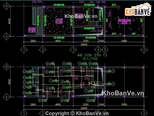 Bản vẽ nhà phố,nhà phố 4.5x18m,thiết kế nhà phố,nhà phố kích thước 4.5x9m,file cad thiết kế nhà phố