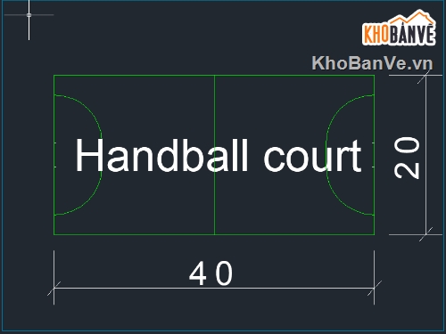 sân bóng,sân bóng ném,bản vẽ sân bóng,bản vẽ sân bóng Handball