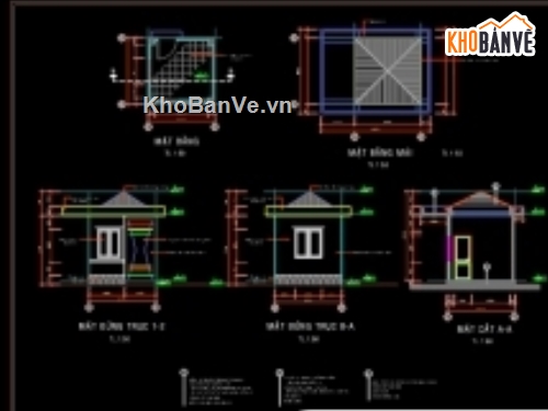 Bản vẽ,bản vẽ xây dựng,nhà bảo vệ trường học,nhà xe trường học