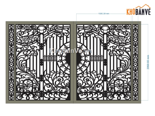 File cổng 2 cánh cnc,mẫu cnc cổng 2 cánh,file cnc cổng 2 cánh