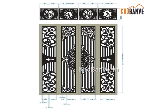 cổng 4 cánh hiện đại,vạn sự như ý,cổng 4 cánh cnc