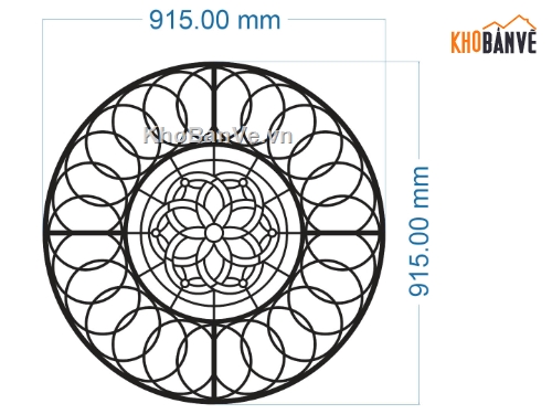 mái kính,hoa văn tròn mái kính,file cnc hoa văn tròn mái kính