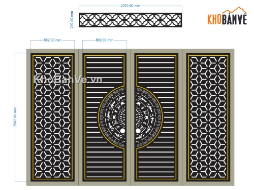 cổng 4 cánh cnc,file cnc cổng 4 cánh,mẫu cnc cổng 4 cánh