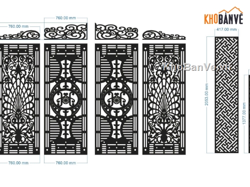 cổng 4 cánh cnc,file cnc cổng 4 cánh,mẫu cổng 4 cánh