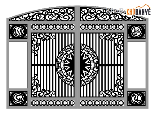 vạn sự như ý,File cổng 2 cánh cnc,cổng vạn sự như ý cnc,file cnc cổng 2 cánh