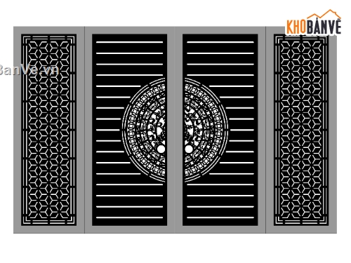 cổng 4 cánh cnc,file cnc cổng 4 cánh,mẫu cnc cổng 4 cánh