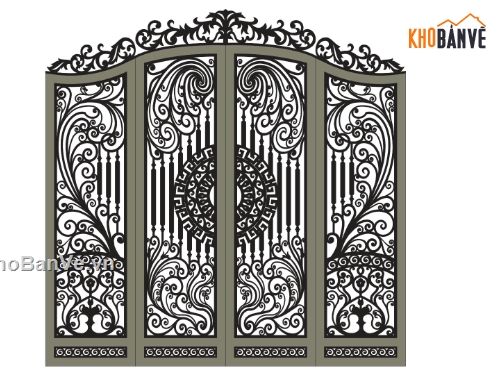 mẫu cổng 4 cánh,file cổng 4 cánh,cnc cổng 4 cánh