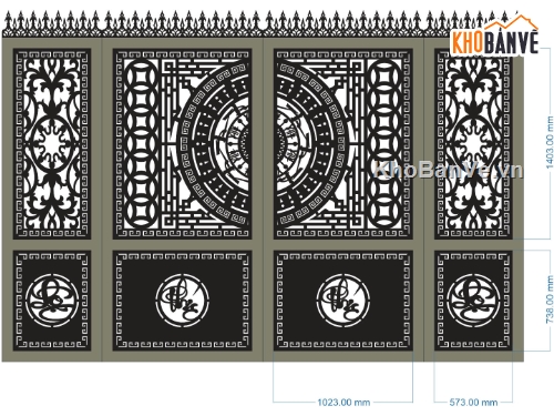 mẫu cổng 4 cánh,file cnc cổng 4 cánh,mẫu cnc cổng 4 cánh