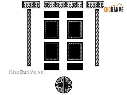 hoa văn cổng,mẫu cổng hoa văn,file cổng chữ thọ