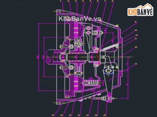 ly hợp xe zil,ly hợp xe,file cad ly hợp xe