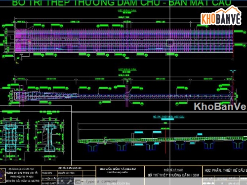 Đồ án thép,Bê tông cốt thép I 33,Dầm T 33m,Dầm I 33 m căng sau